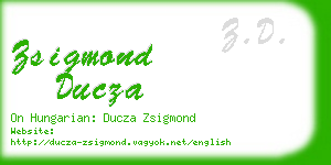 zsigmond ducza business card